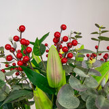 Close up of Winterberry bouquet