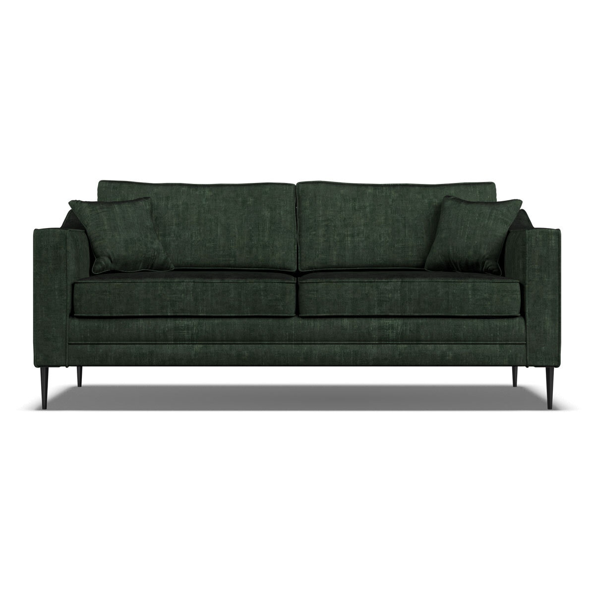 Aspen Velvet 3 Seater Sofa, Green