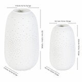 Evergreen LED Porcelain Lantern, 2 Piece Set in White