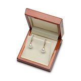 9mm Cultured Freshwater White Pearl Earrings, 18ct Yellow Gold
