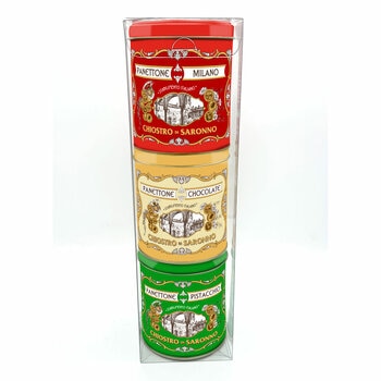 Lazzaroni Chiostro Di Saronno Assorted Mini Panettone Gift Tower, 300g (3 Pack) Lazzaroni Chiostro Di Saronno Assorted Mini Panettone Gift Tower, 300g (3 Pack)