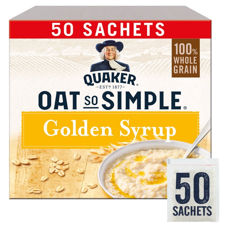 Quaker Oat So Simple Golden Syrup, 50 x 36g Costco UK