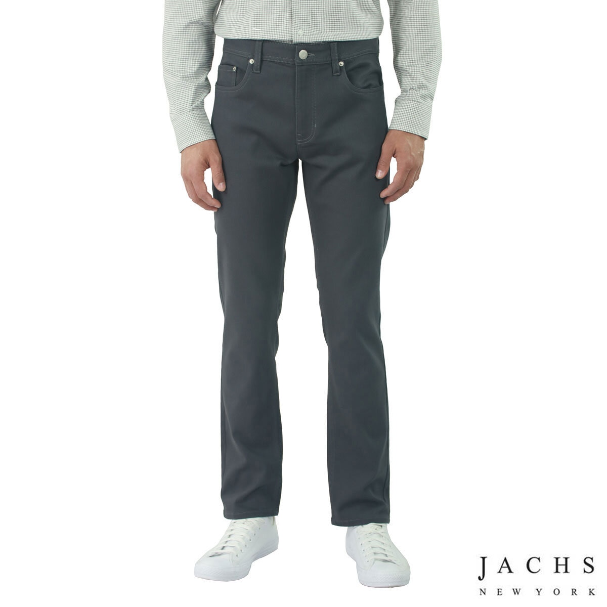 Jachs Men's Summer Commuter 5 Pocket Pant in Charcoal