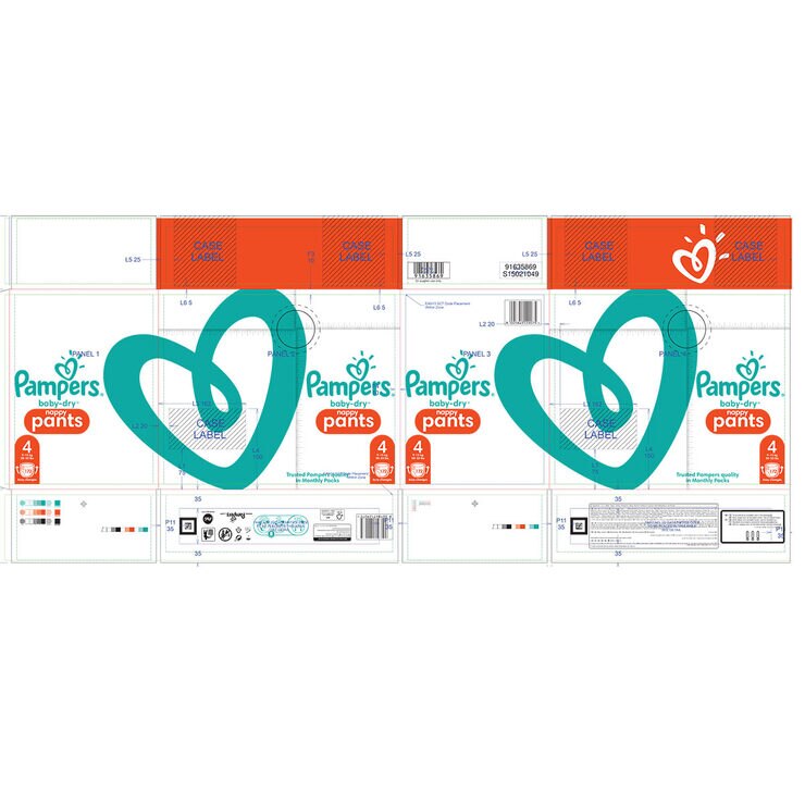 Pampers Baby Dry Nappy Pants Size 4, Monthly 172 Pack Costco UK