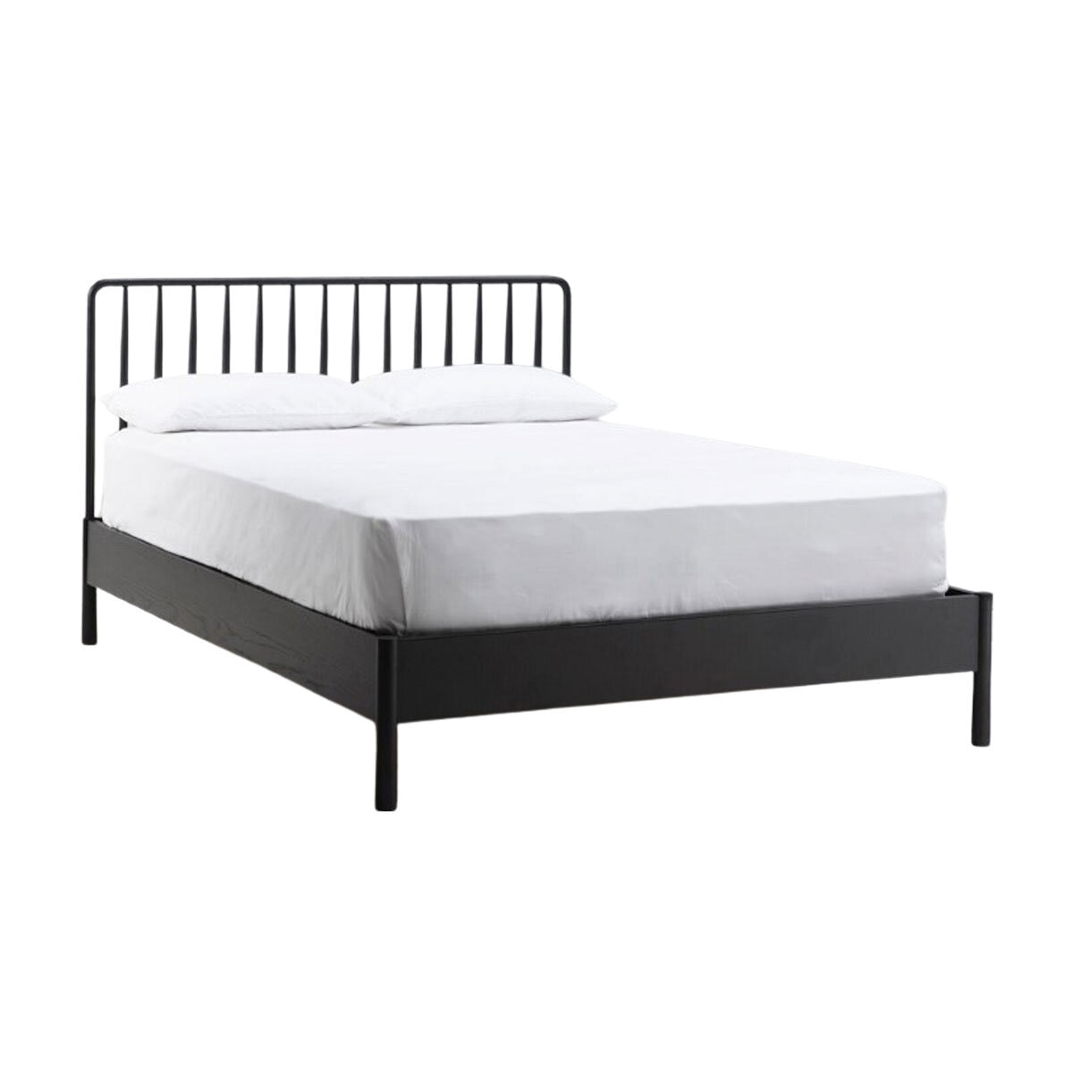 Gallery Wycombe Black Oak Bed Frame, King