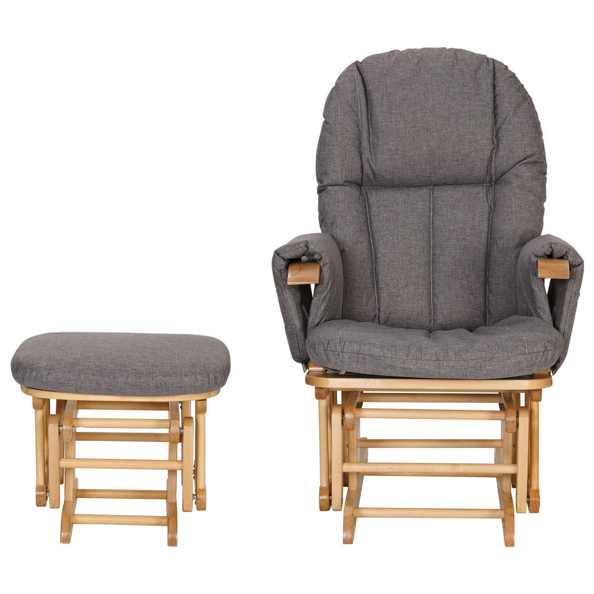 Tutti Bambini Daisy Glider Chair and Footstool in Grey Costco UK