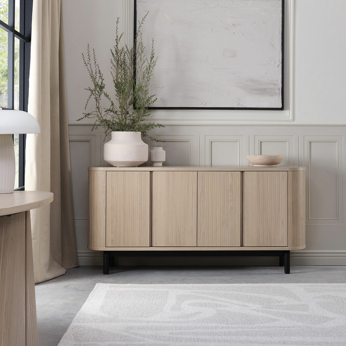 Bentley Designs Vega Scandi Light Oak Large Sideboard