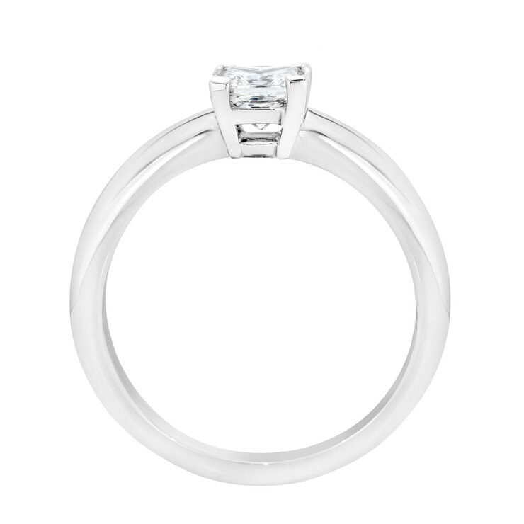 0.50ct Princess Cut Diamond Solitaire Ring, Platinum 0.50ct Princess Cut Diamond Solitaire Ring, Platinum