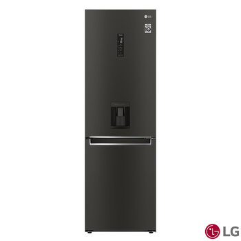 LG GBF61BLHEN, Fridge Freezer E Rated in Black Steel