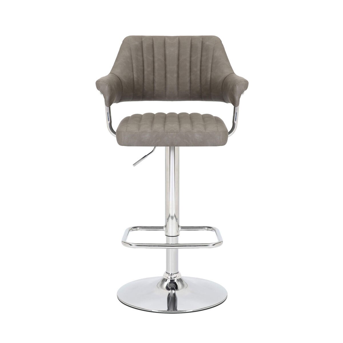 Cortez Grey Faux Leather Bar Stool, 2 Pack