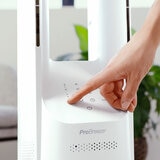 Lifestyle of image model pressing controls