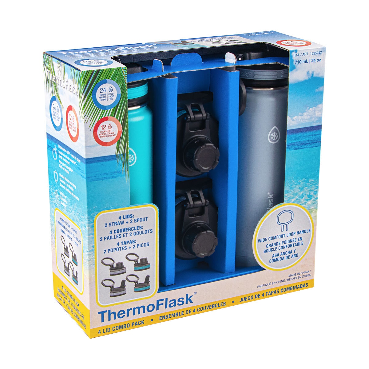 Turquoise and grey bottles