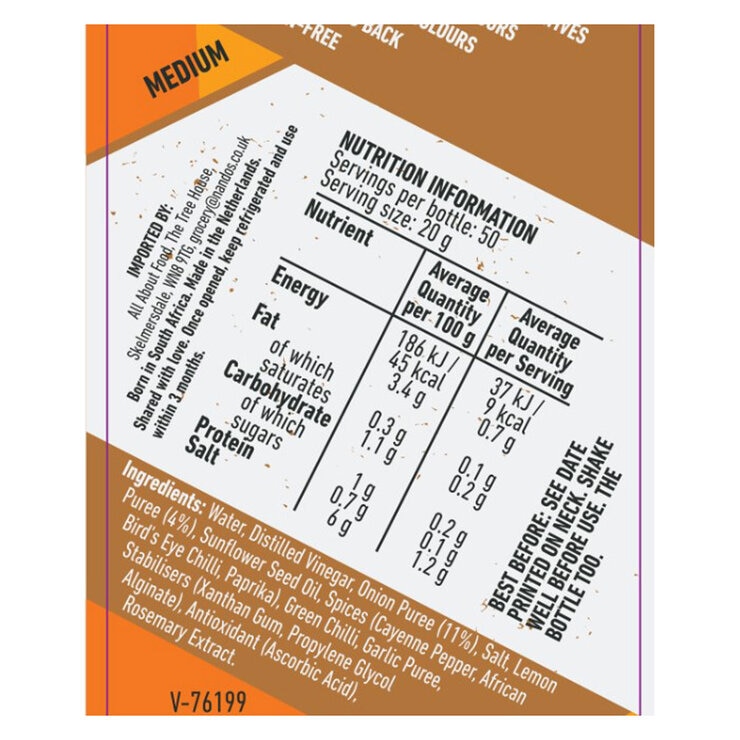 Nando's Medium Peri-Peri Sauce, 1L