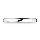 2.5mm Basic Light Court Wedding band. 18ct White Gold
