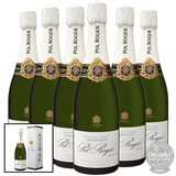 Pol Roger Brut Reserve NV Champagne, 6 x 75cl with Gift Box