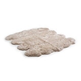 Bowron Longwool 100% Sheepskin Octo Rug, Stone