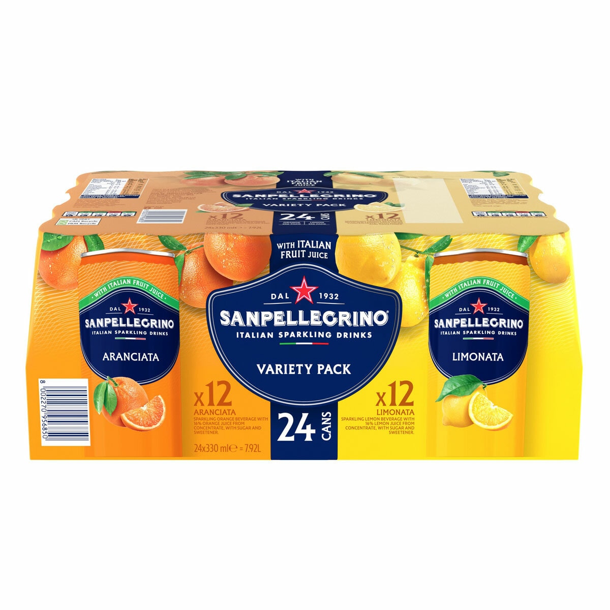 San Pellegrino Orange and Lemon, 4 x 6 x 330ml San Pellegrino Orange and Lemon, 4 x 6 x 330ml