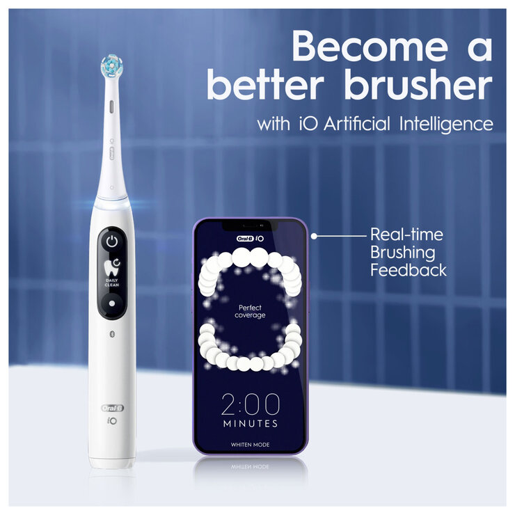 Oral B iO7 Duo Pack White and Black Toothbrushes