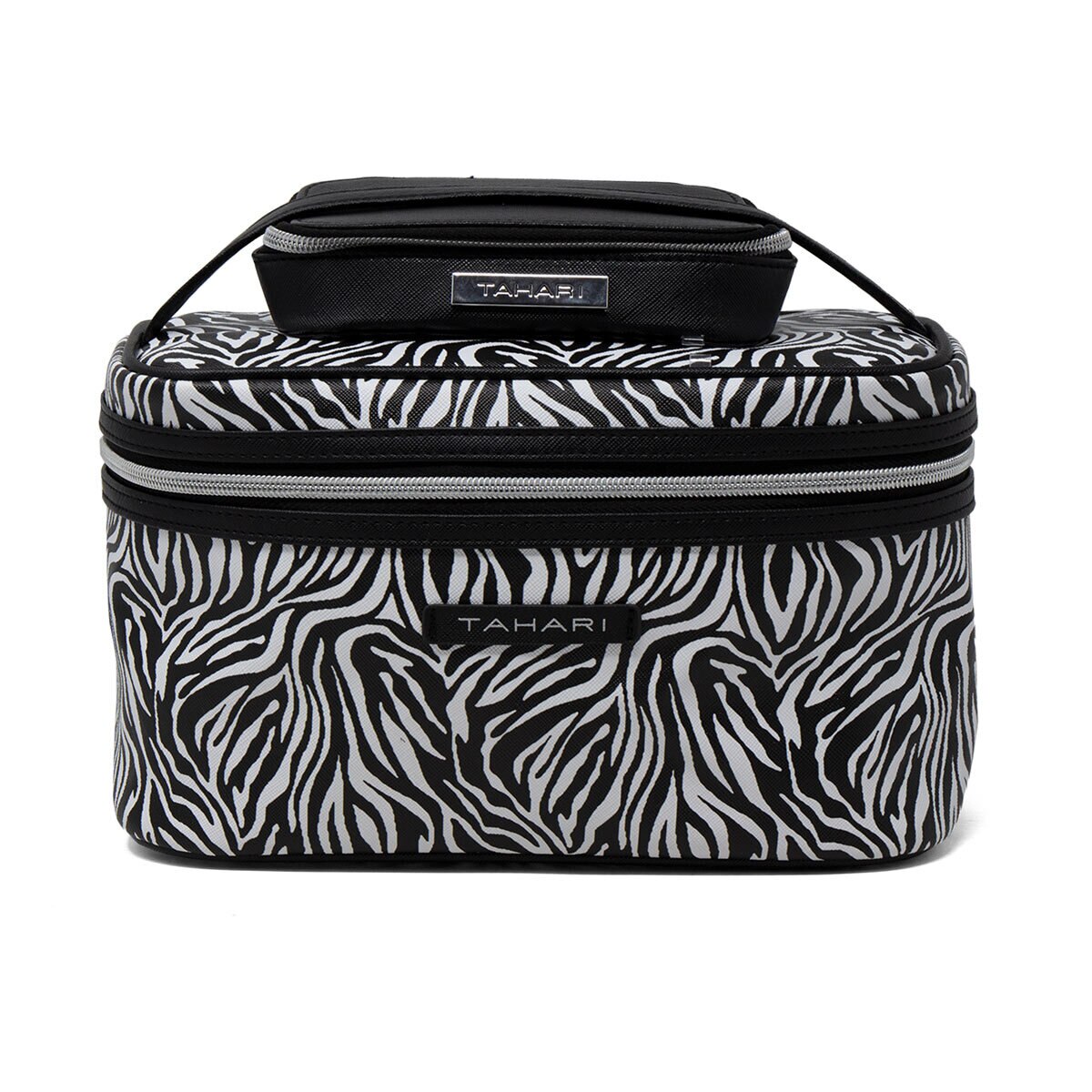 Tahari Cosmetic Case 2 Piece Travel Set in Black