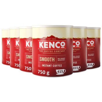 Kenco Smooth Instant Coffee Granules, 6 x 750g