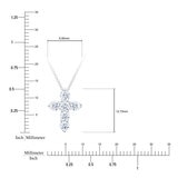 0.50ctw Round Brilliant Cut Diamond Cross Pendant, 14ct White Gold