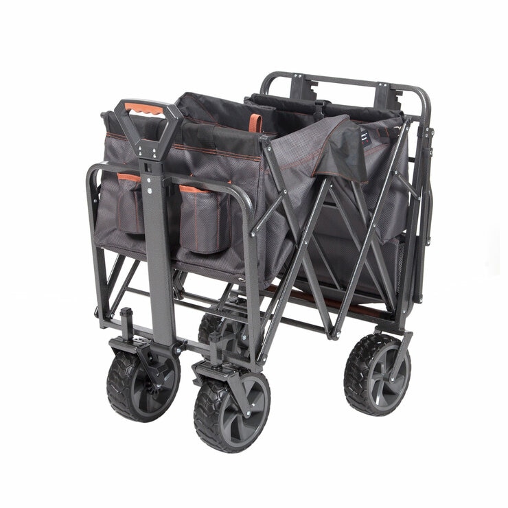 Mac Sports Deluxe Push Pull Folding Wagon with Brakes