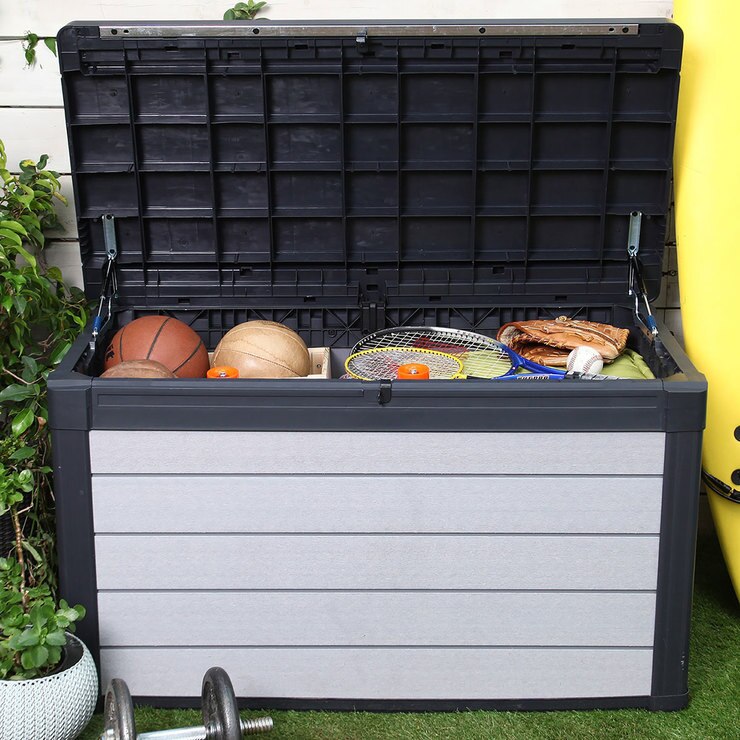Keter Denali 380 Litre Wood Look Duotech Outdoor Storage Deck Box