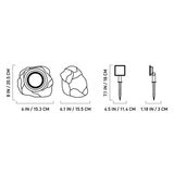 Dimensions of ADC LED Solar Rock Spotlight 2 pack