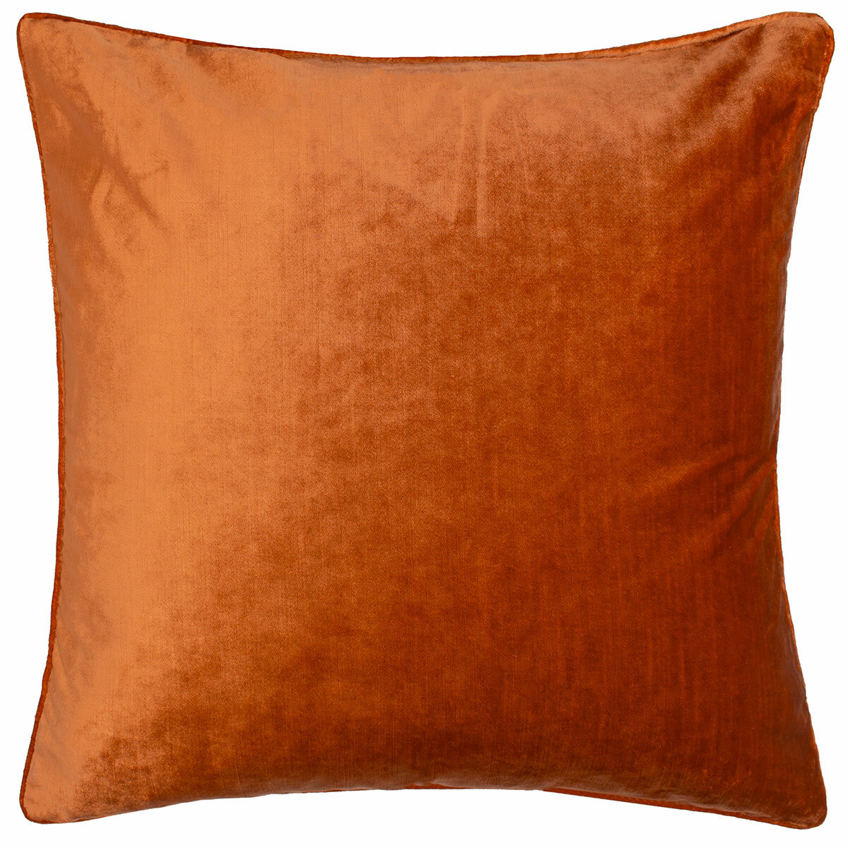 Paoletti Luxe Rust Velvet Feather Fill Cushion 2 Pack, 55 x 55 cm