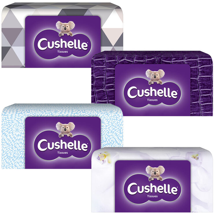 Cushelle 4Ply Facial Tissues, 6 x 80 Sheets Costco UK
