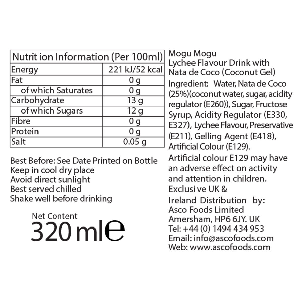 Nutritional Information