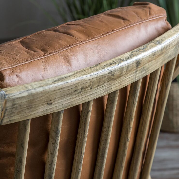 Gallery Ashford Brown Leather Armchair Costco UK