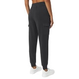 Mondetta Ladies Cargo Scuba Cuffed Pant in Black