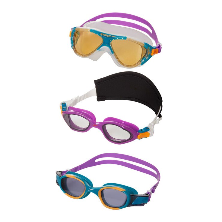 Speedo 3 Pack of Junior Goggles in Pink and Blue Costco UK