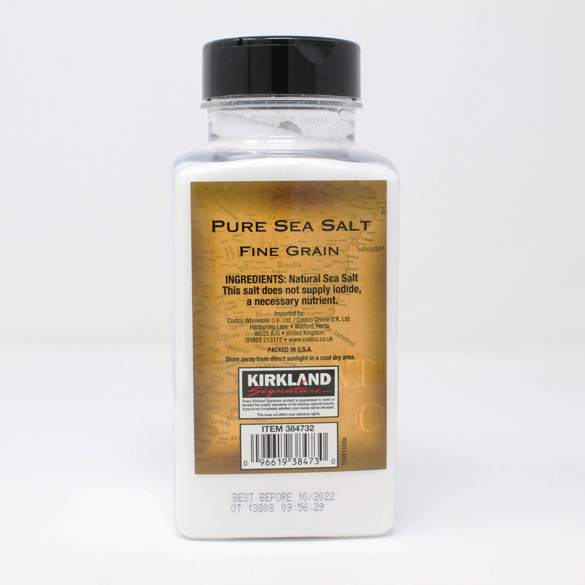 Kirkland Signature Pure Sea Salt Fine Grain, 850g