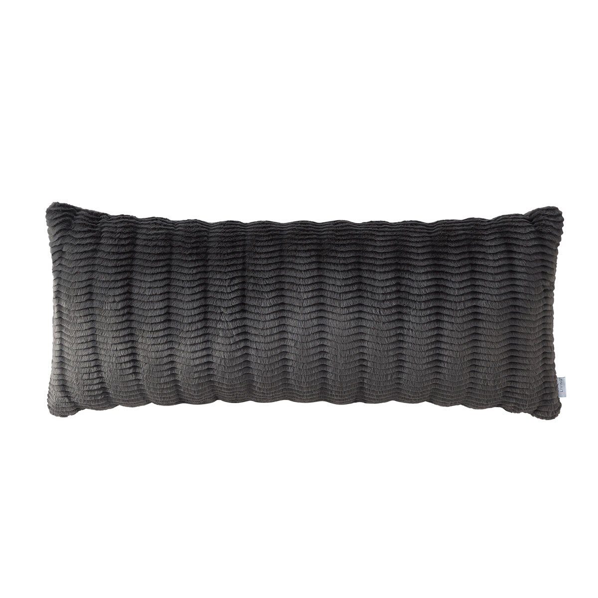 Casual Living Faux Fur Body Pillow in Dark Grey, 50 x 121 cm