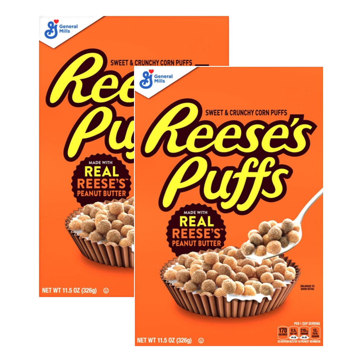 General Mills Reeses Puffs, 2 x 326g