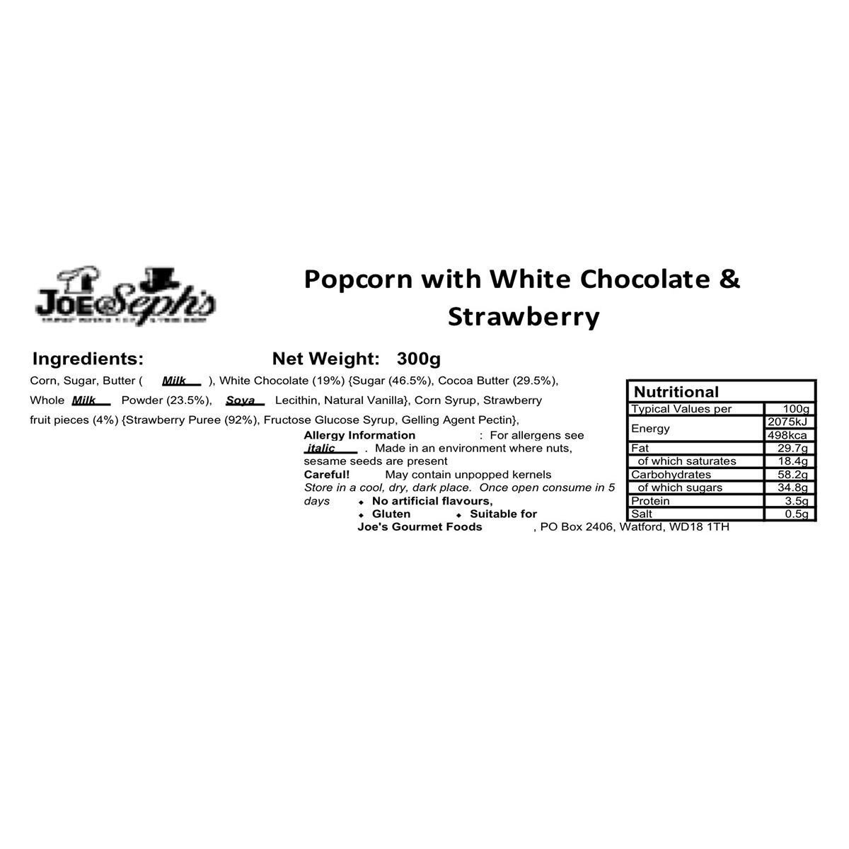 Ingredients Label Allergens Milk and Soya