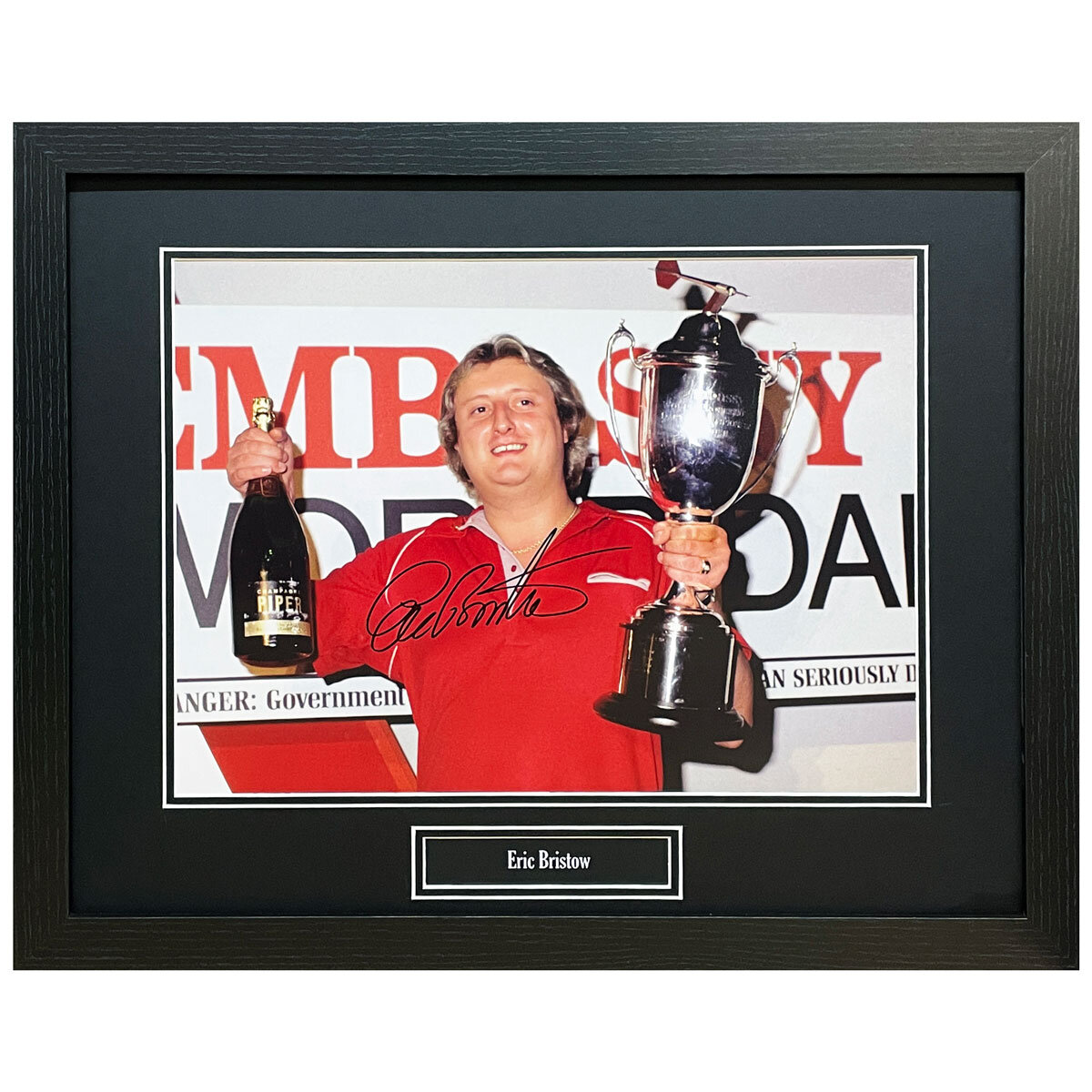 Eric Bristow signed Darts World Championship photo