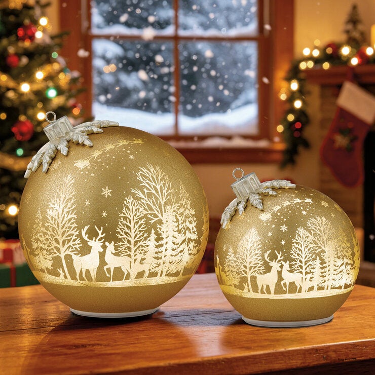 Glass Rotating Balls Assortment- Set of 2 Glass Rotating Balls Assortment- Set of 2