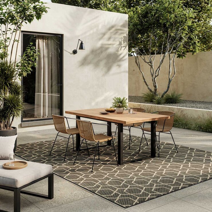 Nourison Horizon Geometric Charcoal Indoor Outdoor Rug, in 2 Sizes Nourison Horizon Geometric Charcoal Indoor Outdoor Rug, in 2 Sizes