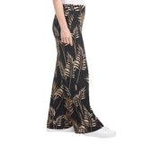 Hilary Radley Wide Leg Pant in Beige & Black