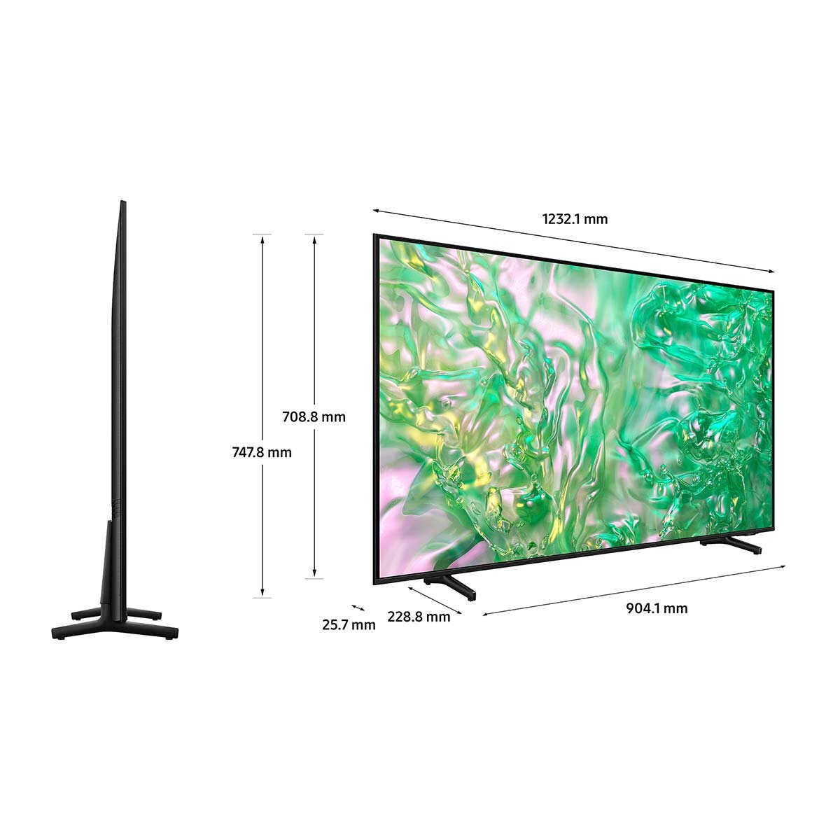 SAMSUNG UE55DU8070UXXU Dimensions