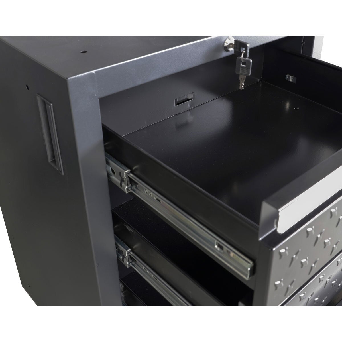 thumbnail image 2 of Durham 24-Hole Metal Storage Cabinet With 4 Lockable Drawers & Slide Rack (307-95/202-95) 2 of 3