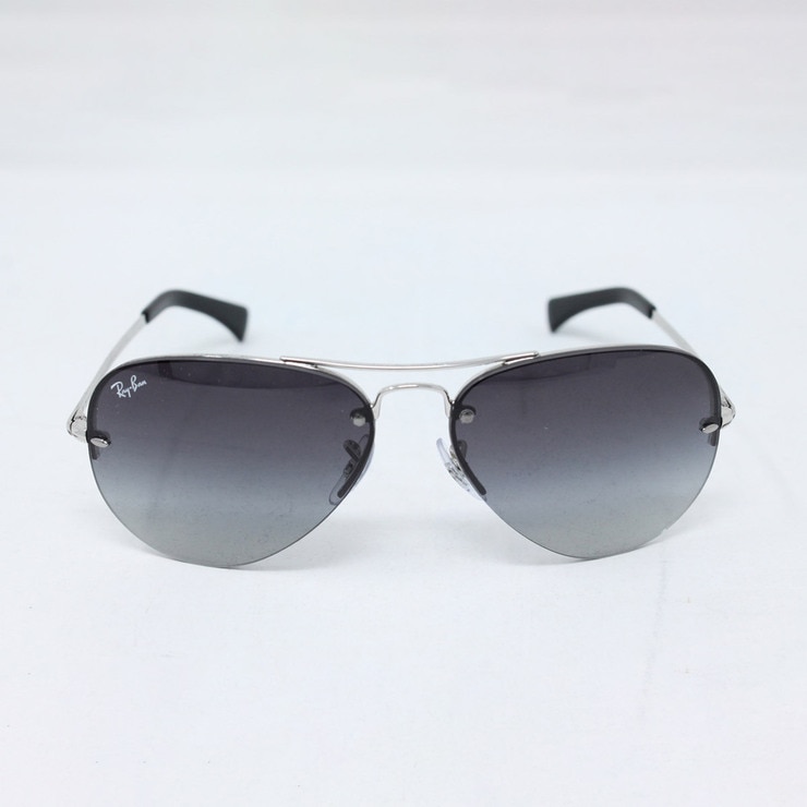 Ray Ban Chrome Metal Sunglasses with Grey Lenses, RB3449 0038G Costco UK