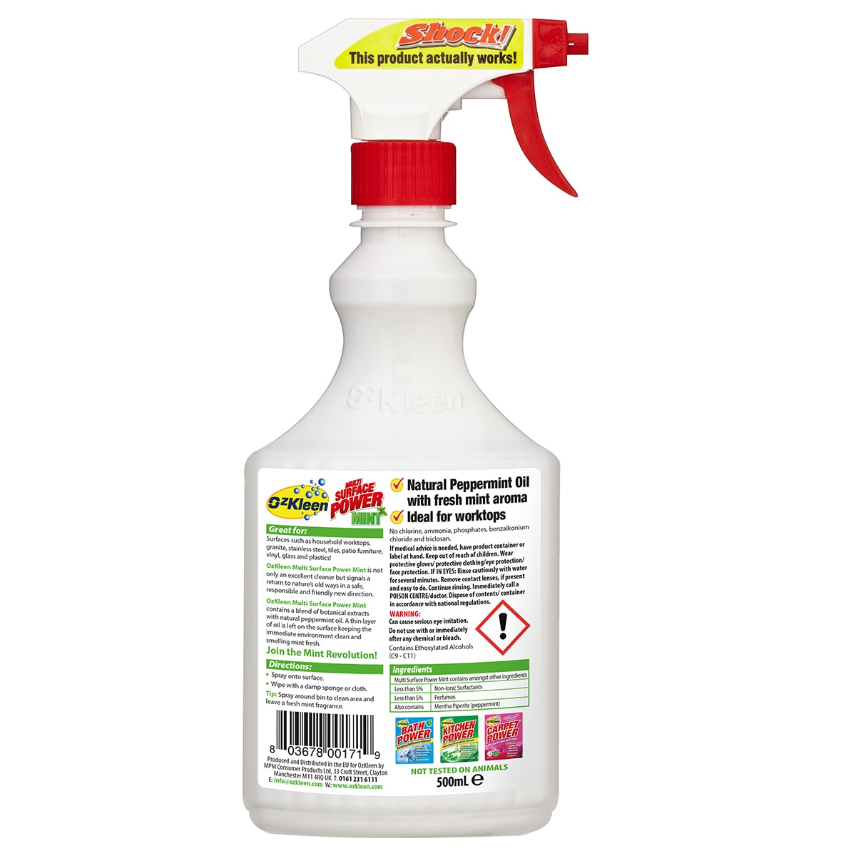 Ozkleen Multi Surface Power, 3 x 500ml