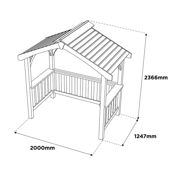 Anchor Fast Pine Wood BBQ Grilling Pavilion Costco UK
