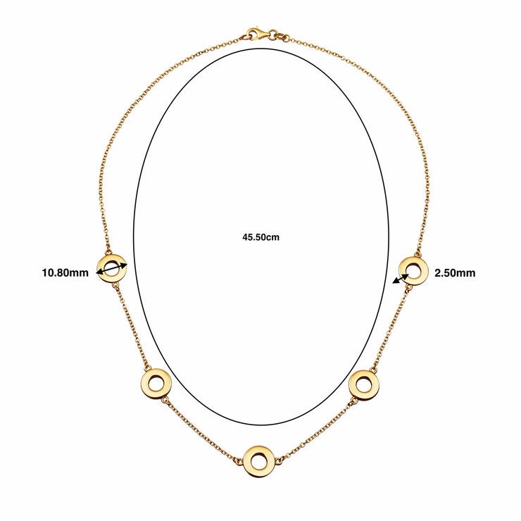 14ct Yellow Gold Love Circles Necklace 14ct Yellow Gold Love Circles Necklace