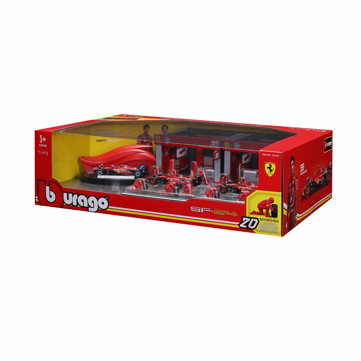 1:43 Formula 1 Deluxe Paddock Set - Ferrari (6+ Years)