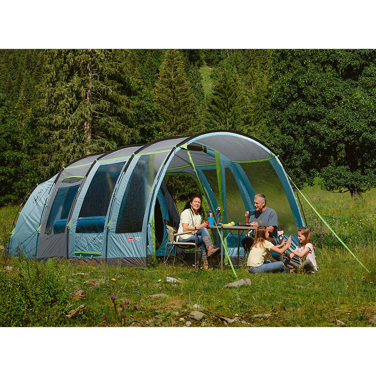 family tent with blackout bedroom